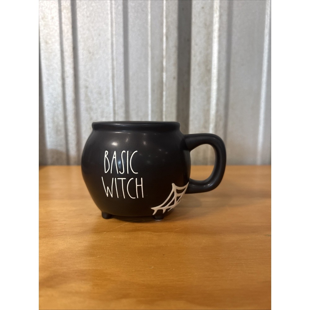 Rae Dunn Basic Witch Cauldron Mug with Orange Inner 2023 New Release